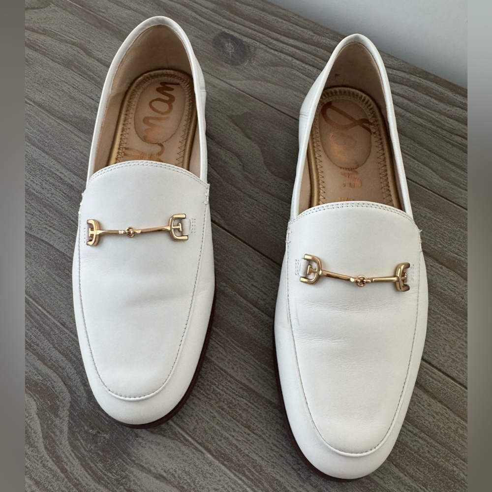 Sam Eldeman White LORAINE BIT LOAFER sz 7